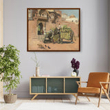 The Elephants Of The Rajah - Framed Canvas