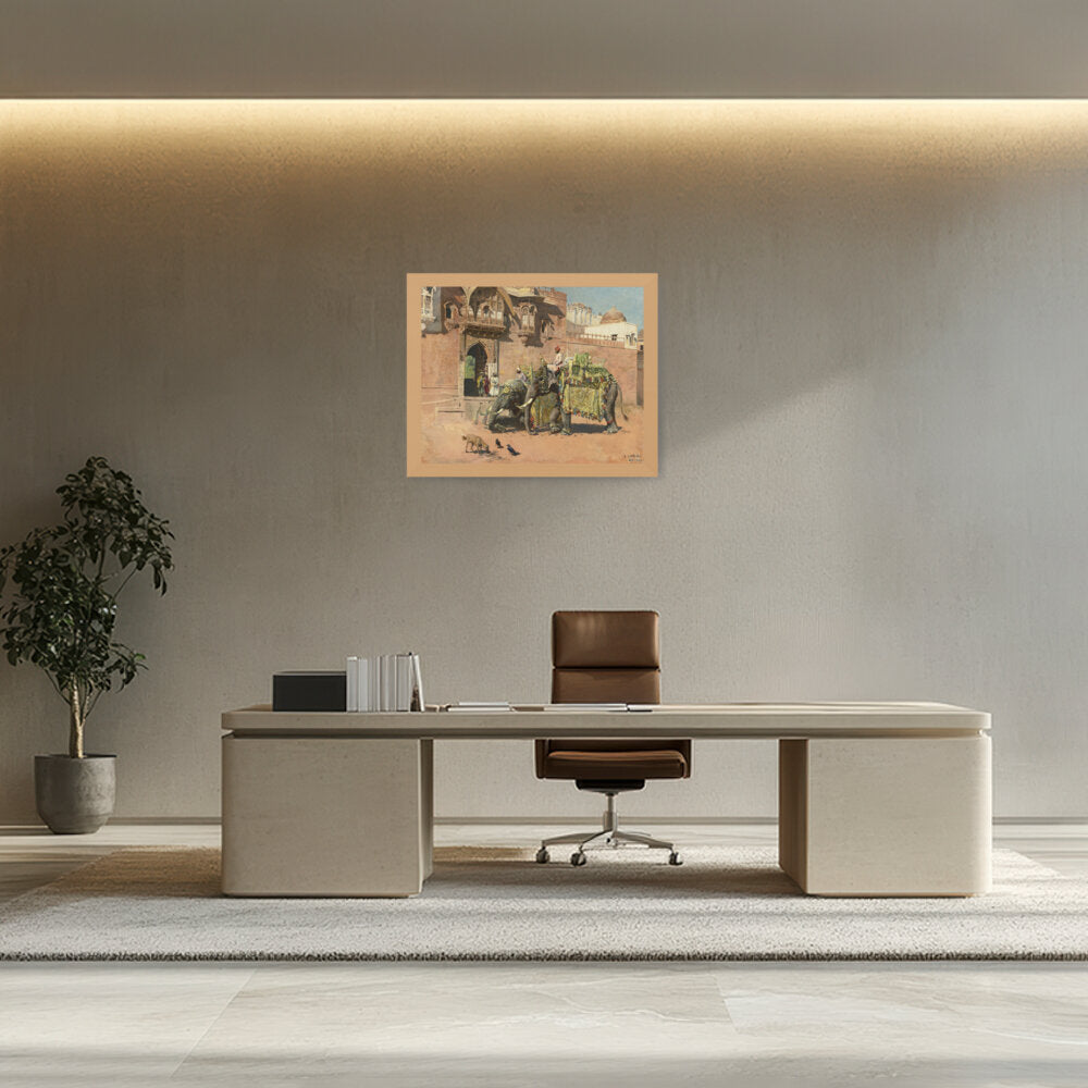 The Elephants Of The Rajah - Framed Canvas