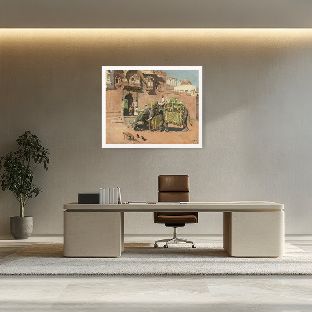 The Elephants Of The Rajah - Framed Canvas