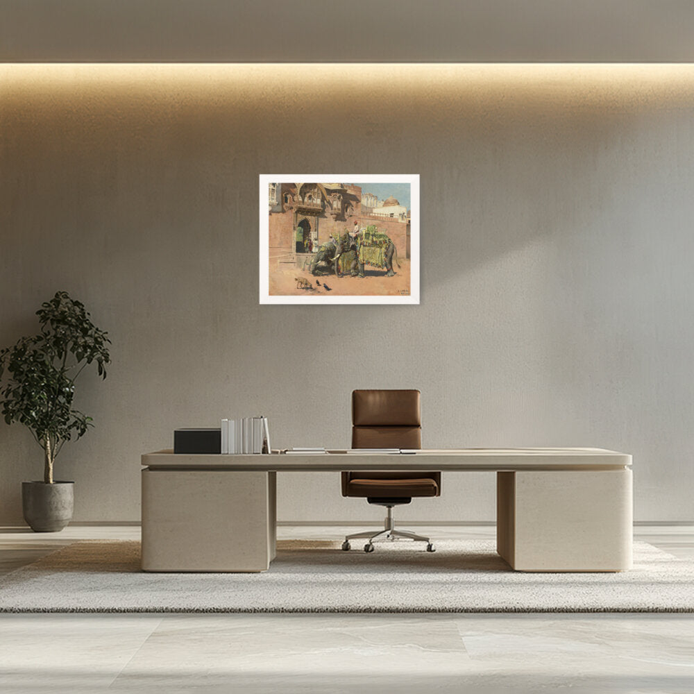 The Elephants Of The Rajah - Framed Canvas