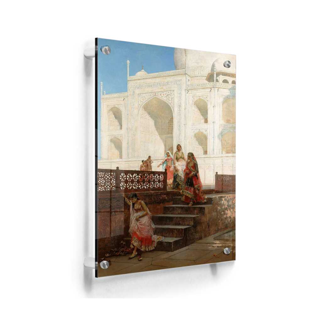 Nautch Girls At Taj Mahal - Acrylic Wall Photo