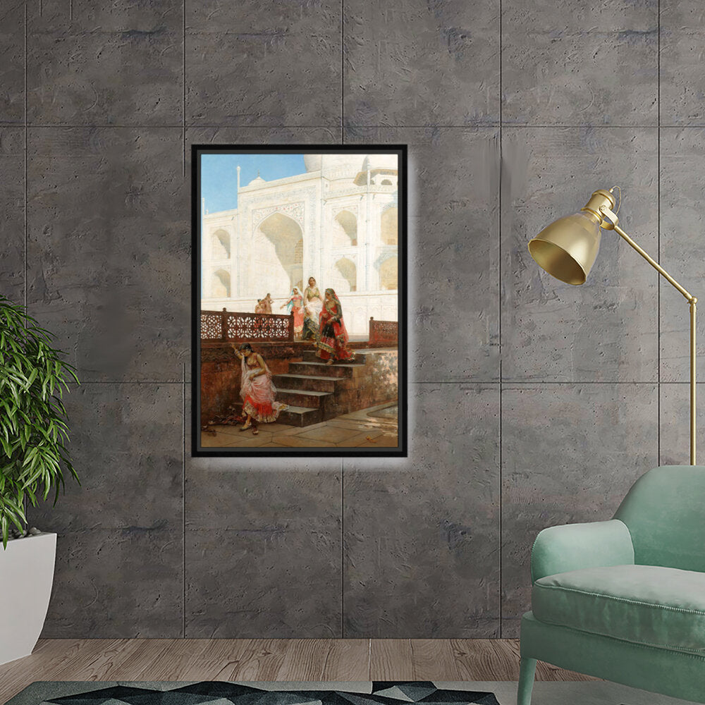 Nautch Girls At Taj Mahal - FLOATING FRAME