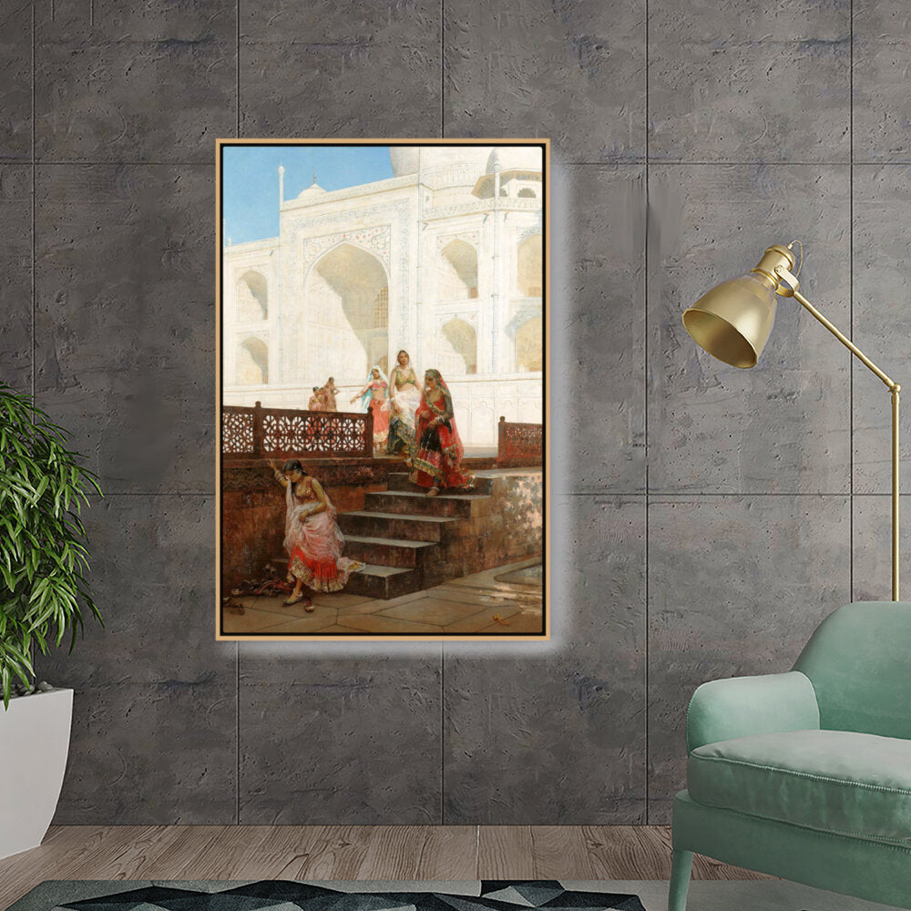 Nautch Girls At Taj Mahal - FLOATING FRAME