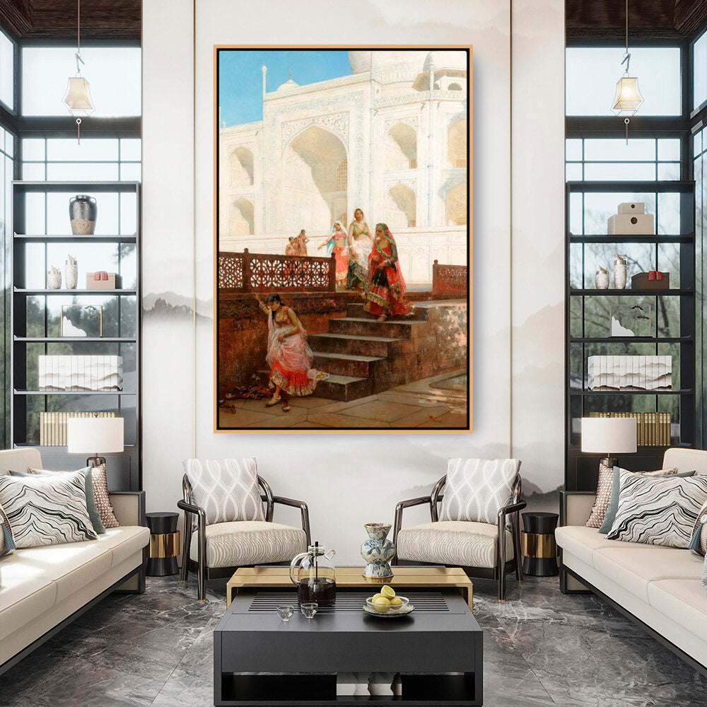 Nautch Girls At Taj Mahal - FLOATING FRAME