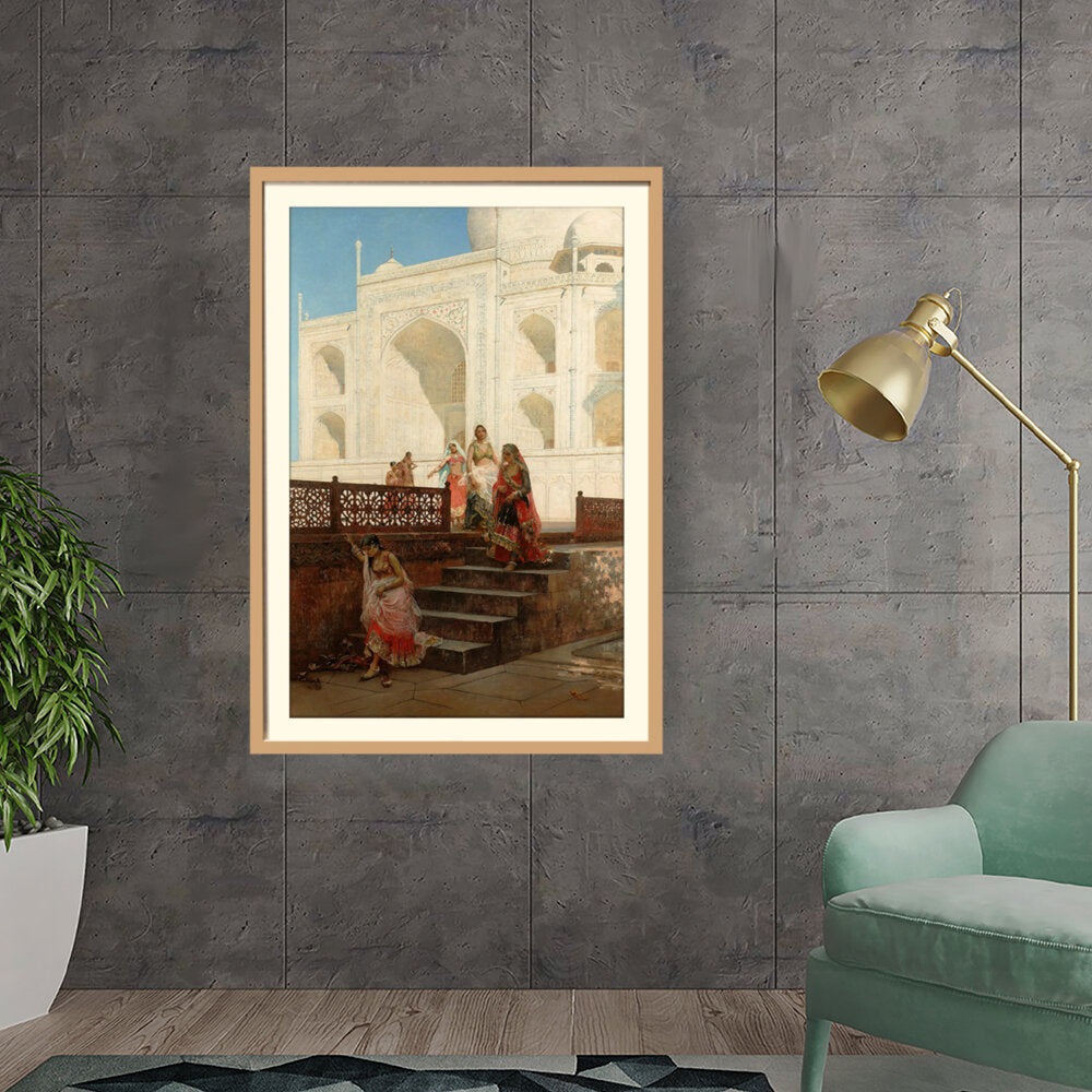 Nautch Girls At Taj Mahal - WALL MOUNT FRAME