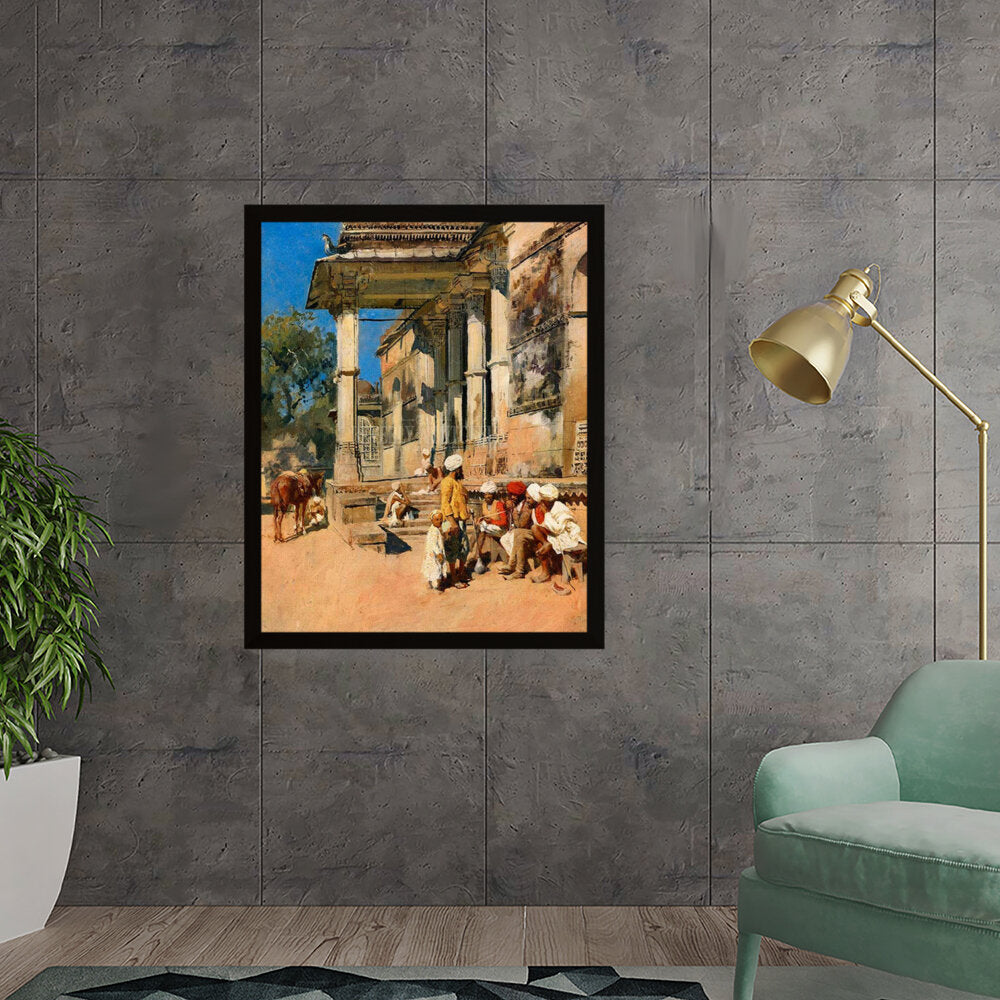 Portico Of A Mosque - Framed Canvas