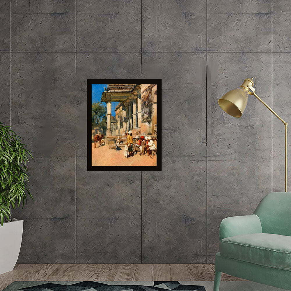 Portico Of A Mosque - Framed Canvas