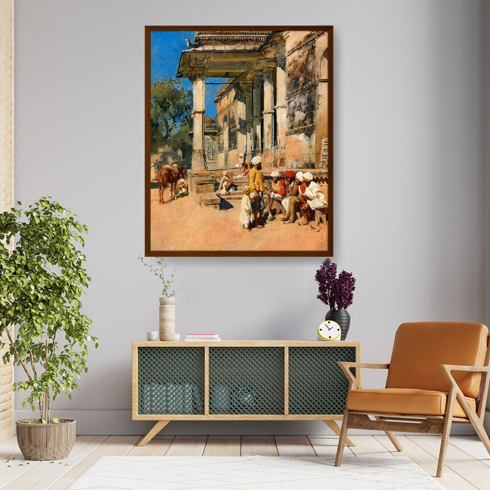 Portico Of A Mosque - Framed Canvas