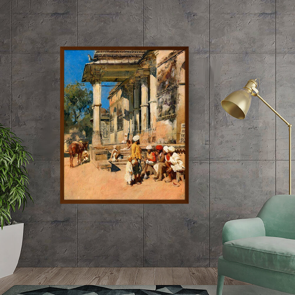 Portico Of A Mosque - Framed Canvas