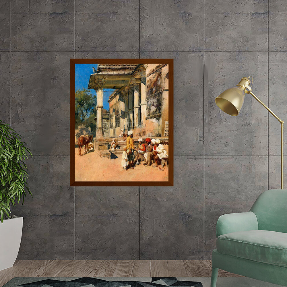 Portico Of A Mosque - Framed Canvas