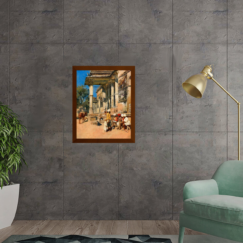 Portico Of A Mosque - Framed Canvas