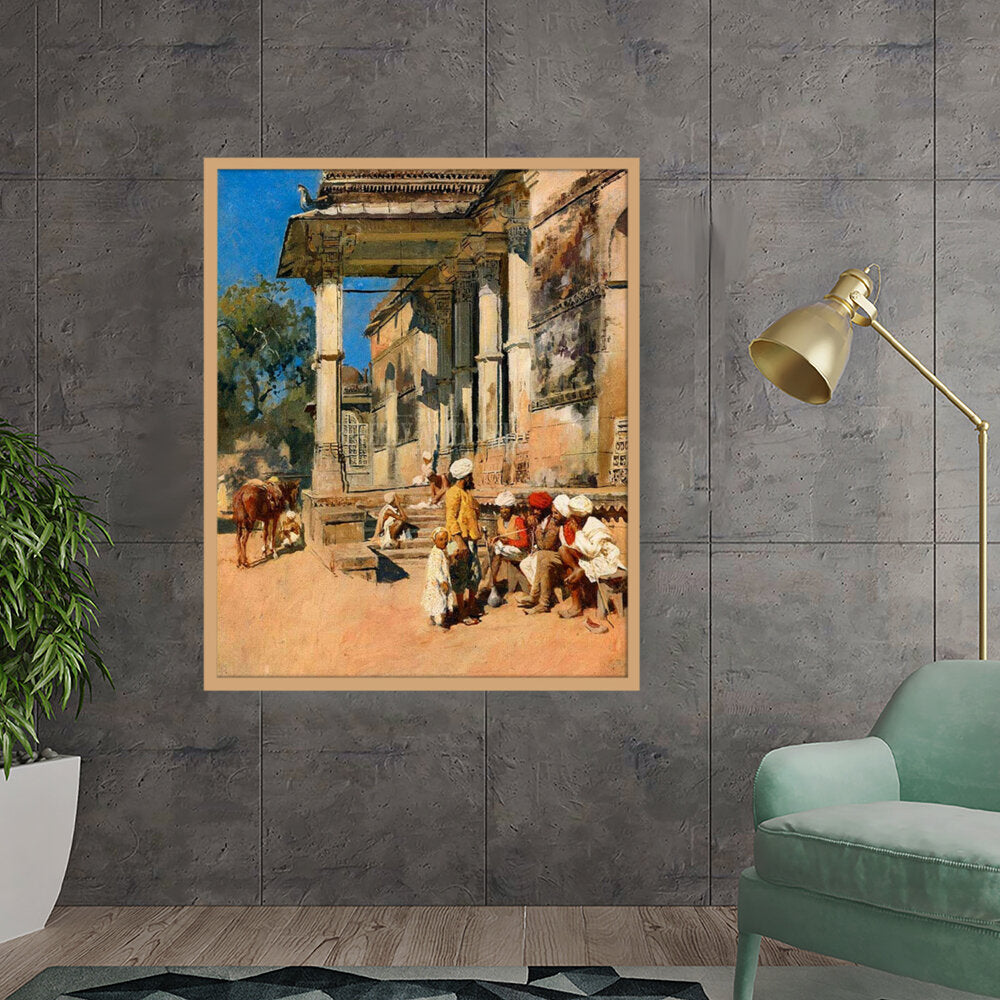 Portico Of A Mosque - Framed Canvas