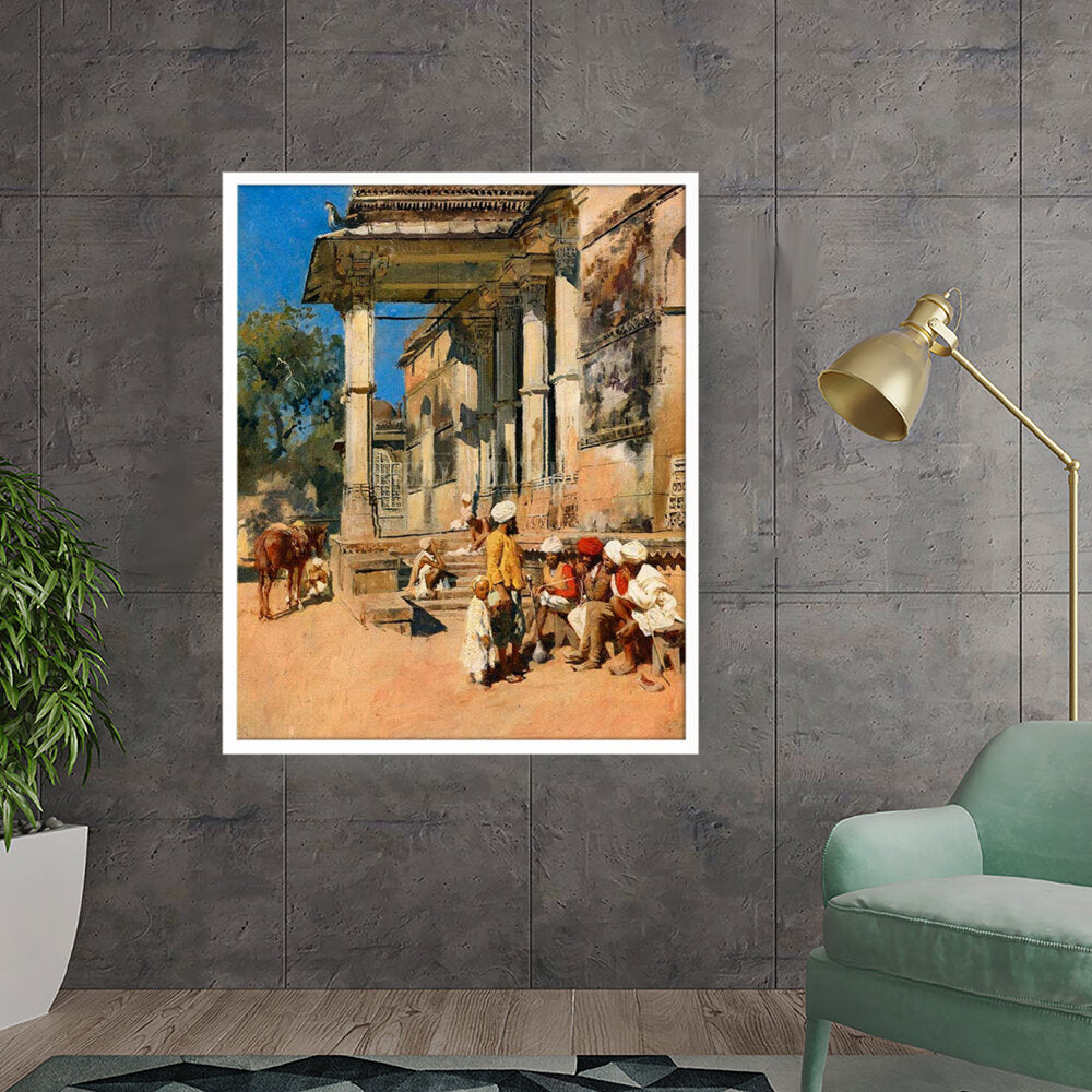 Portico Of A Mosque - Framed Canvas