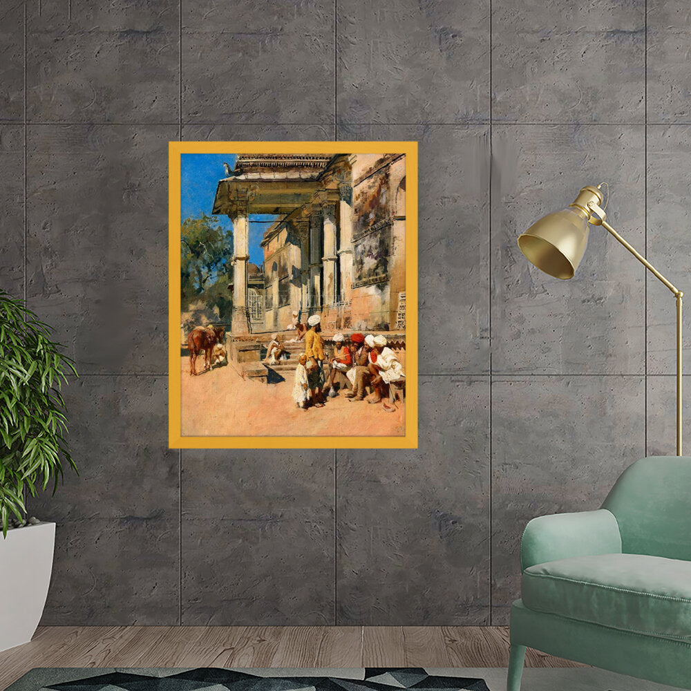 Portico Of A Mosque - Framed Canvas