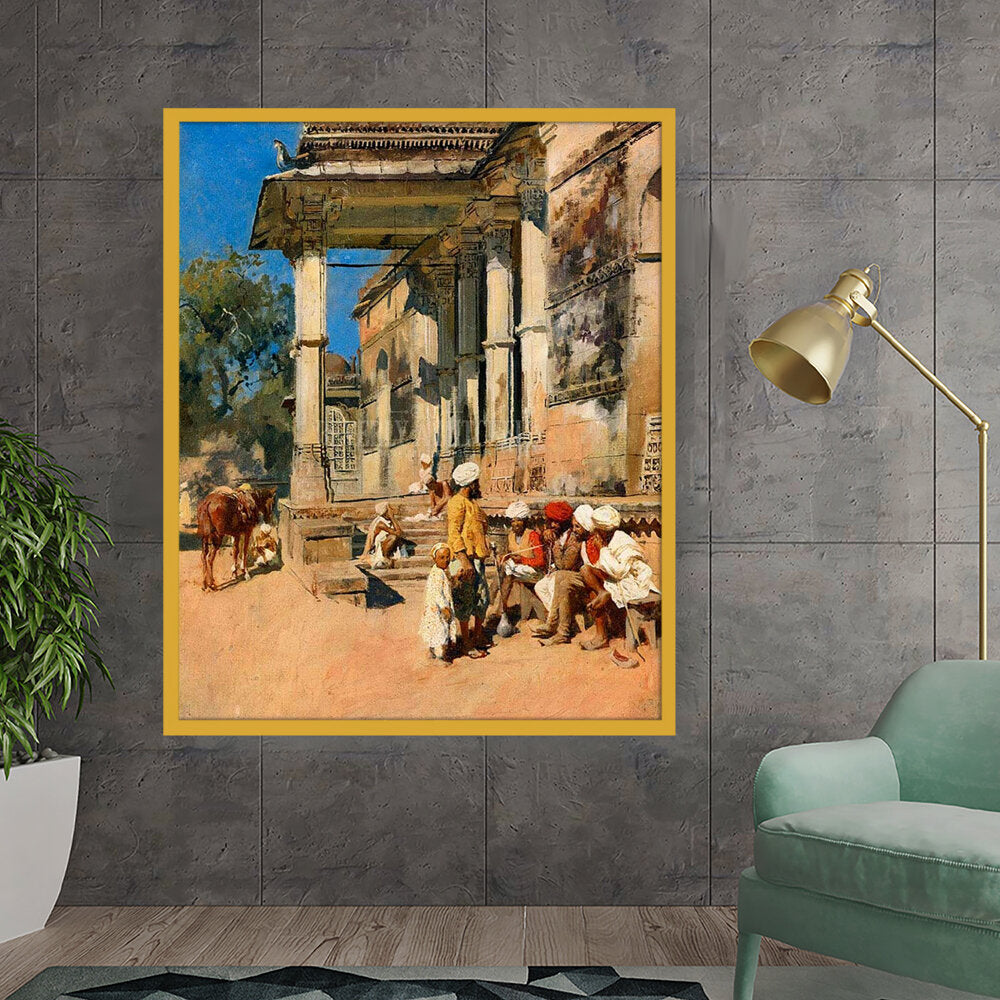 Portico Of A Mosque - Framed Canvas