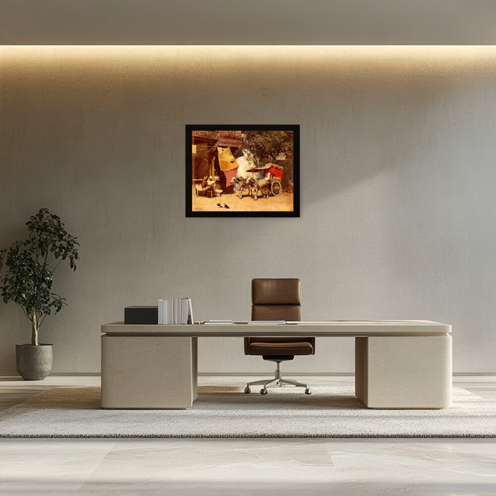 An Indian Gharry - Framed Canvas