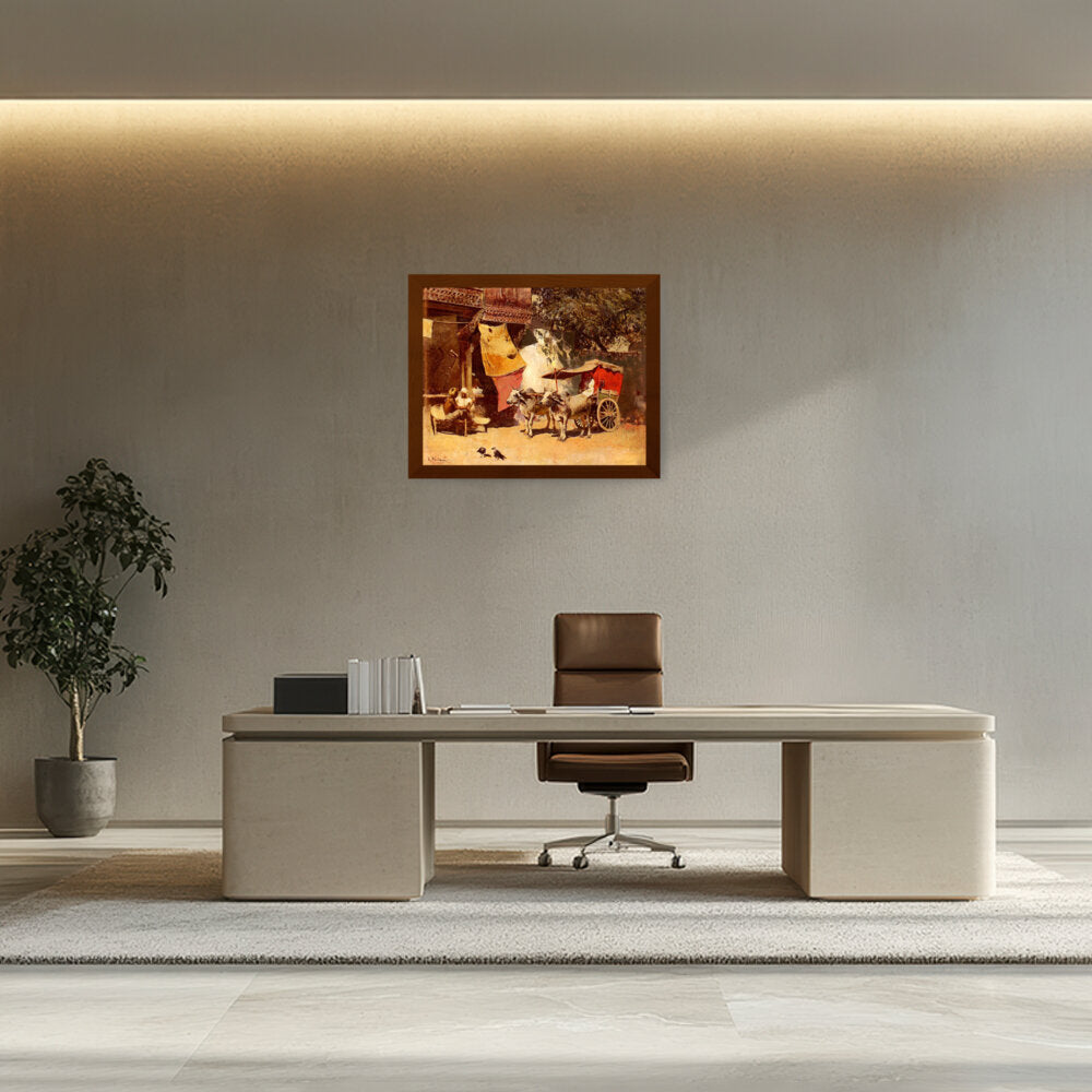 An Indian Gharry - Framed Canvas