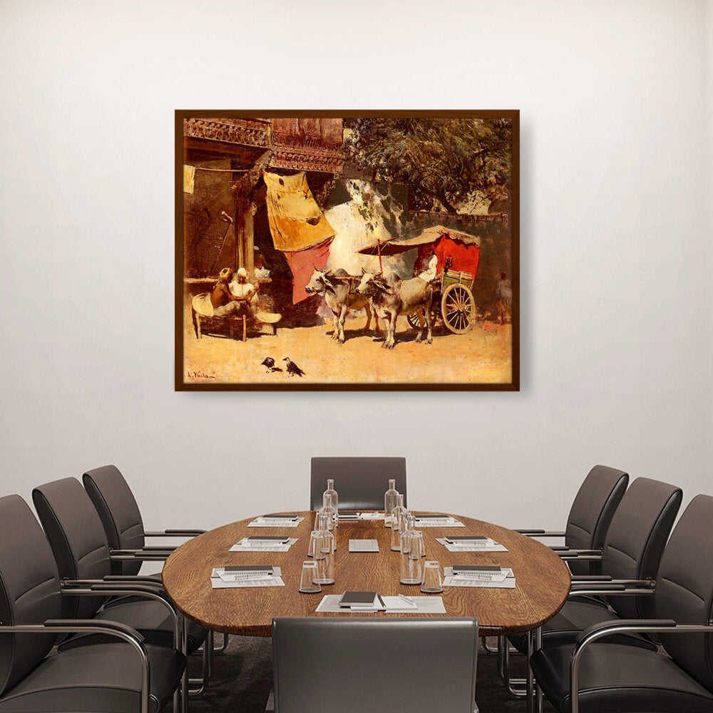 An Indian Gharry - Framed Canvas