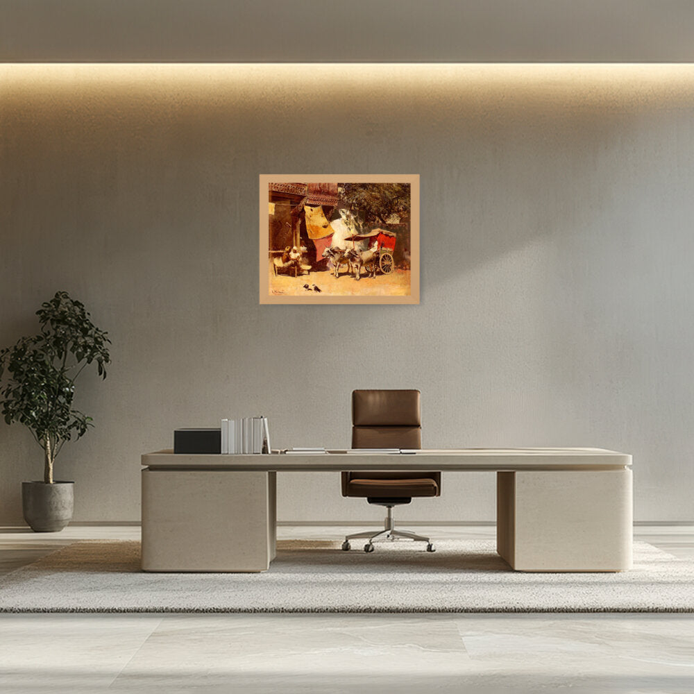 An Indian Gharry - Framed Canvas