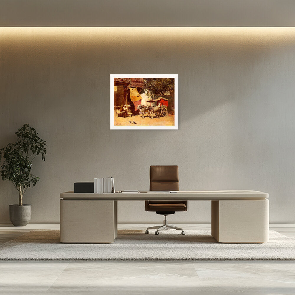 An Indian Gharry - Framed Canvas