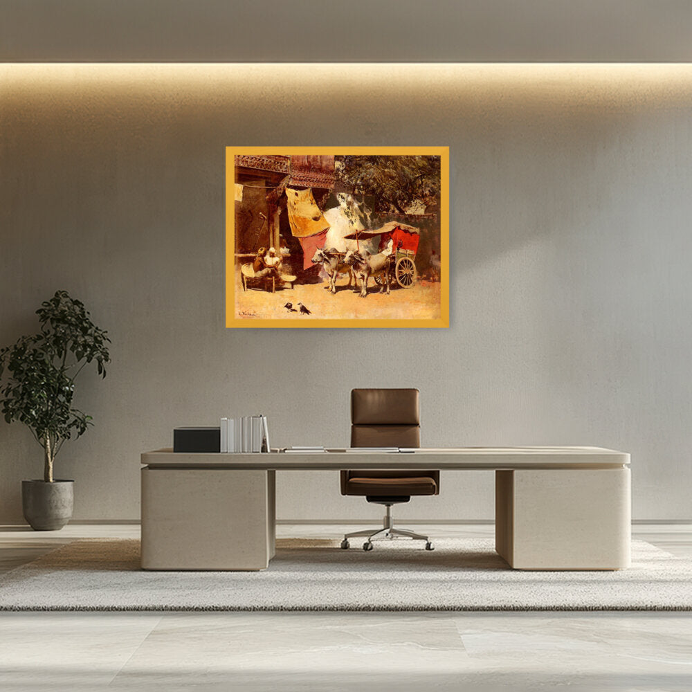 An Indian Gharry - Framed Canvas