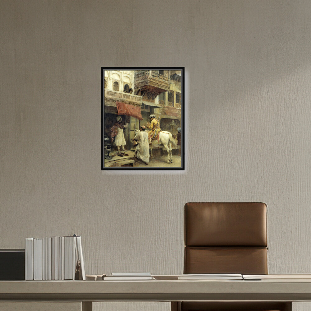 Street Scene In India - FLOATING FRAME