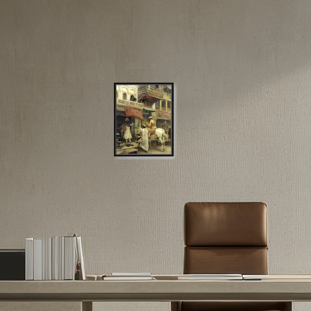 Street Scene In India - FLOATING FRAME
