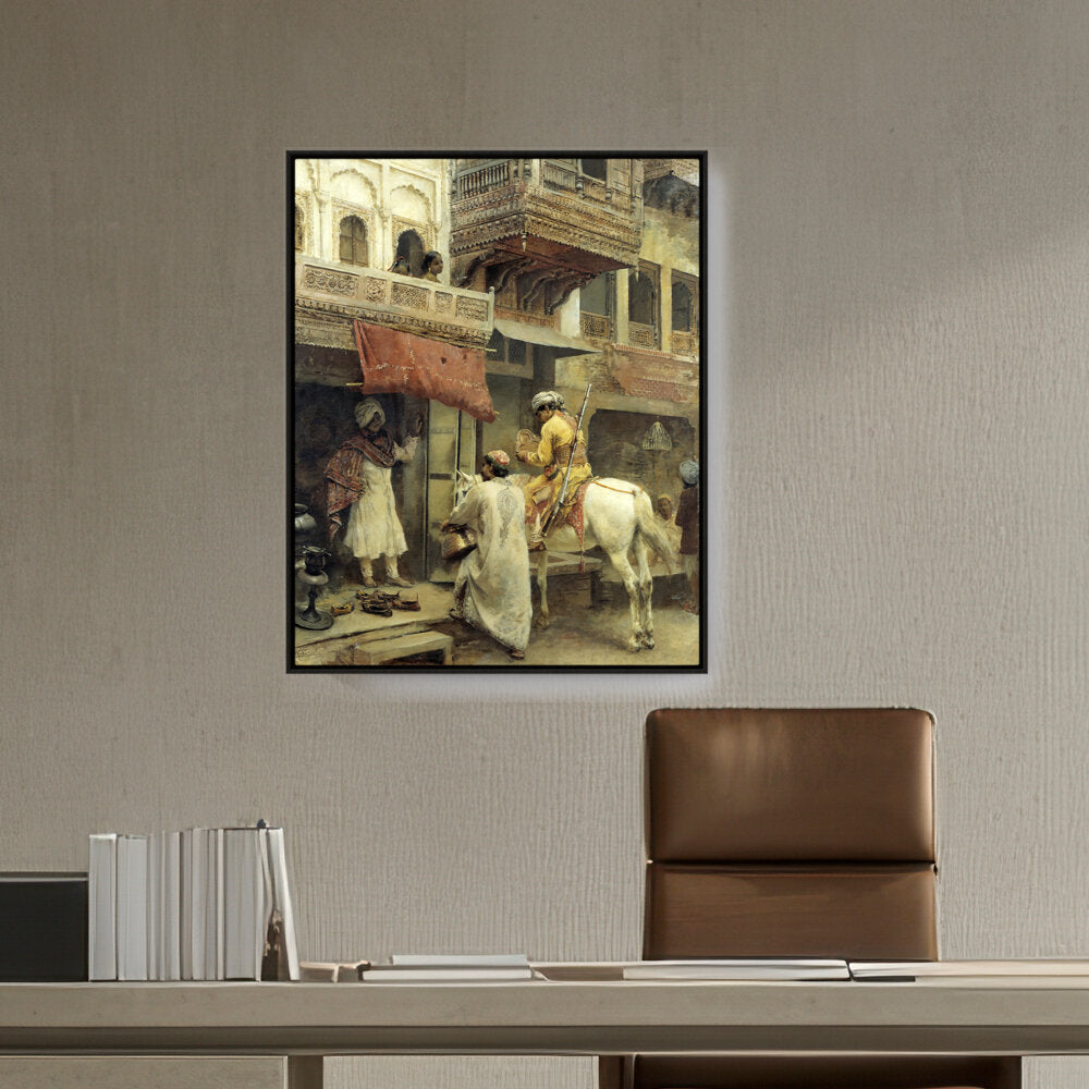 Street Scene In India - FLOATING FRAME