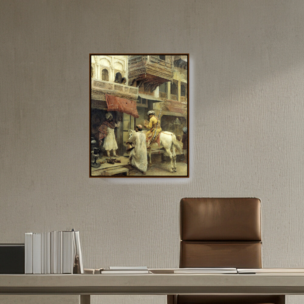 Street Scene In India - FLOATING FRAME