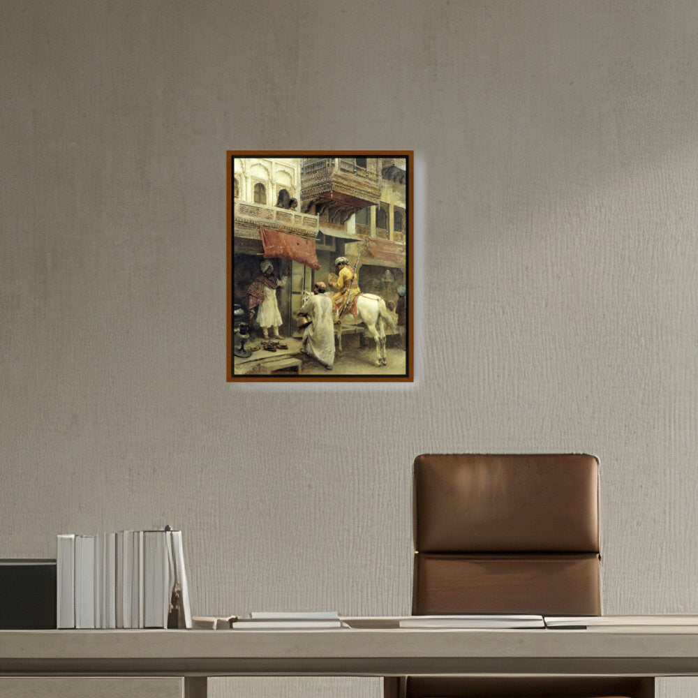 Street Scene In India - FLOATING FRAME