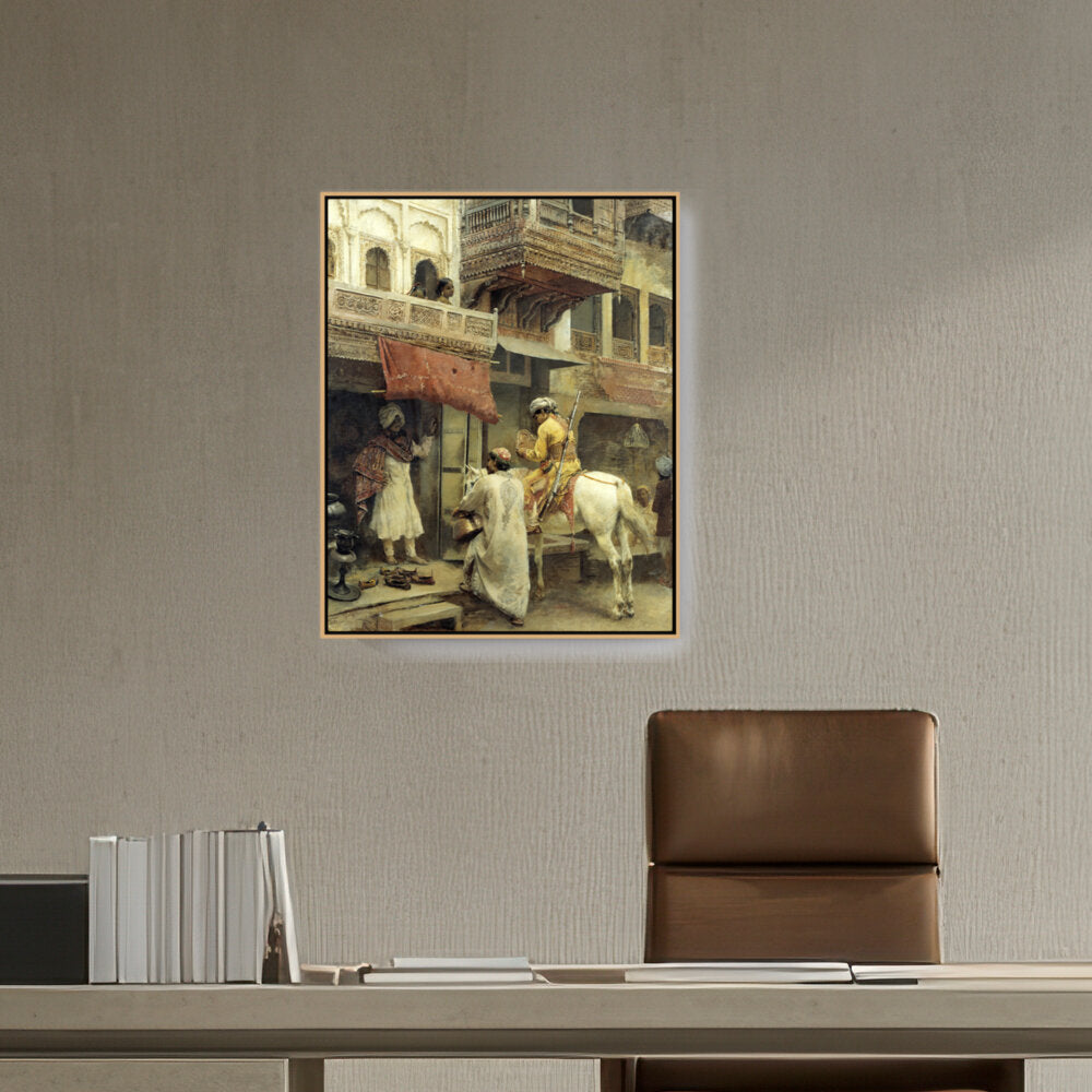 Street Scene In India - FLOATING FRAME