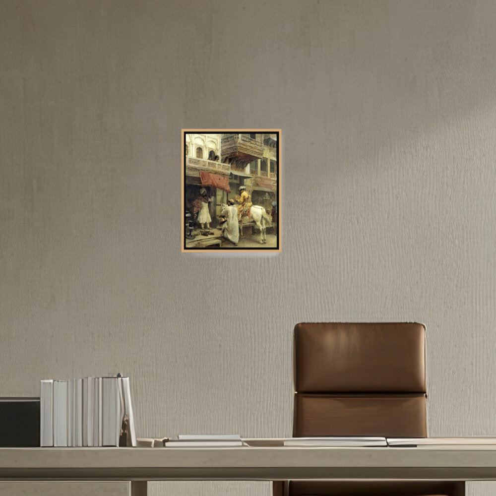 Street Scene In India - FLOATING FRAME