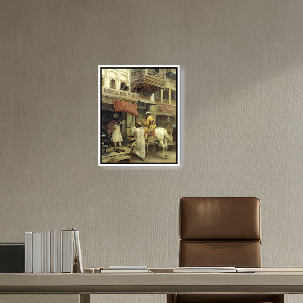 Street Scene In India - FLOATING FRAME