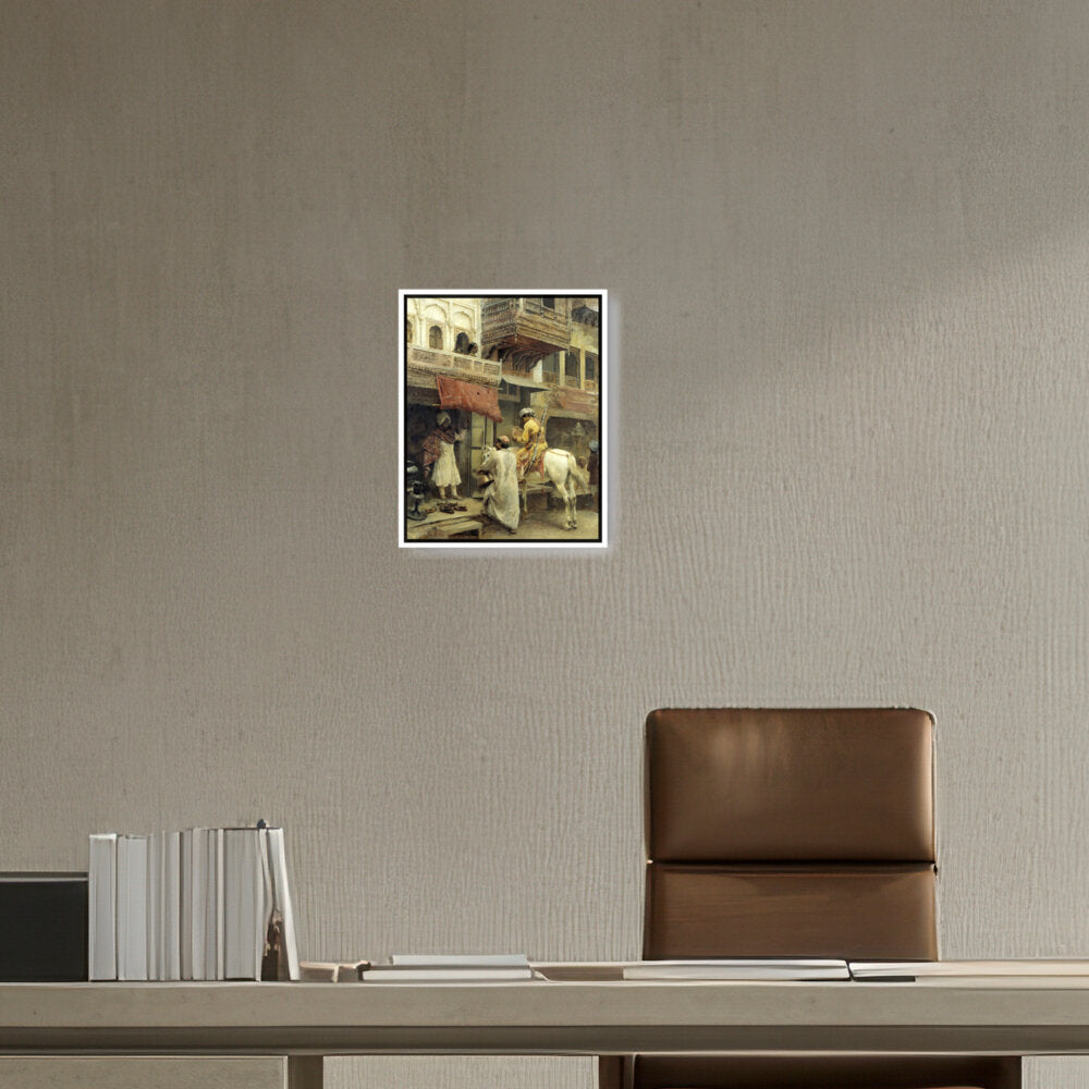 Street Scene In India - FLOATING FRAME
