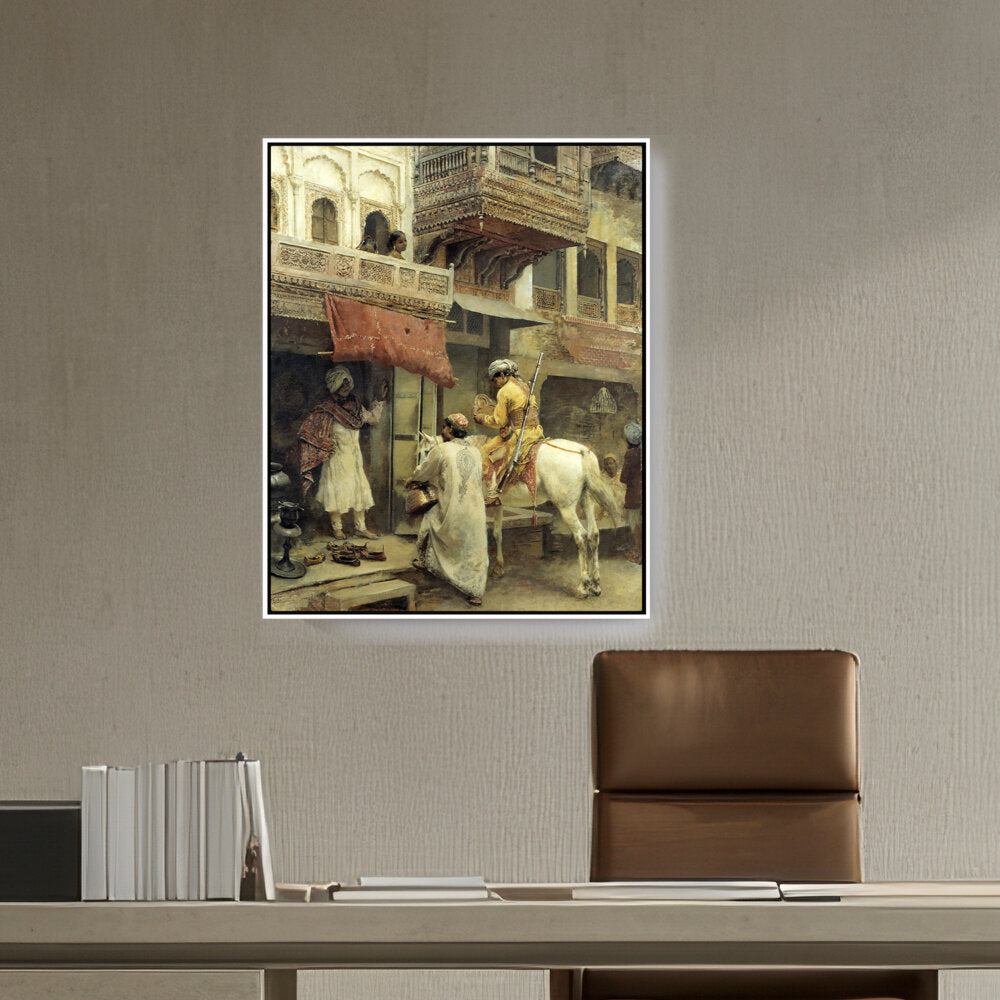 Street Scene In India - FLOATING FRAME