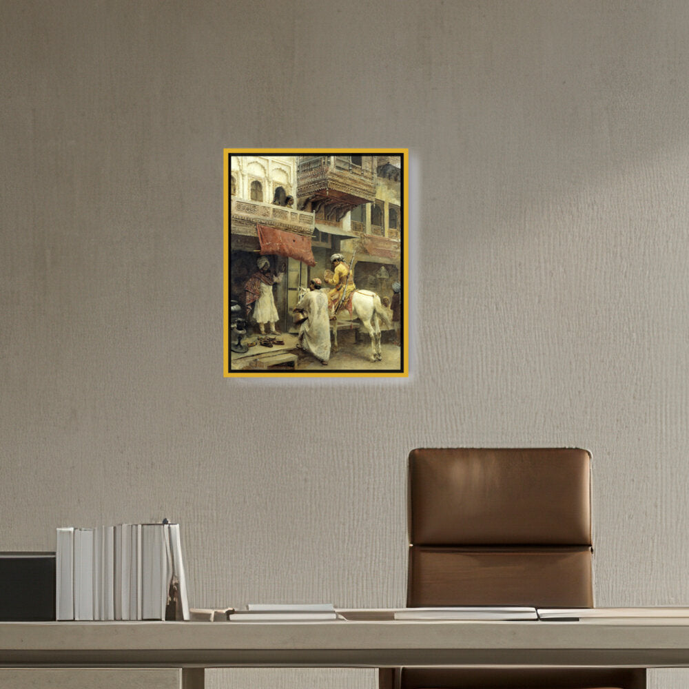 Street Scene In India - FLOATING FRAME