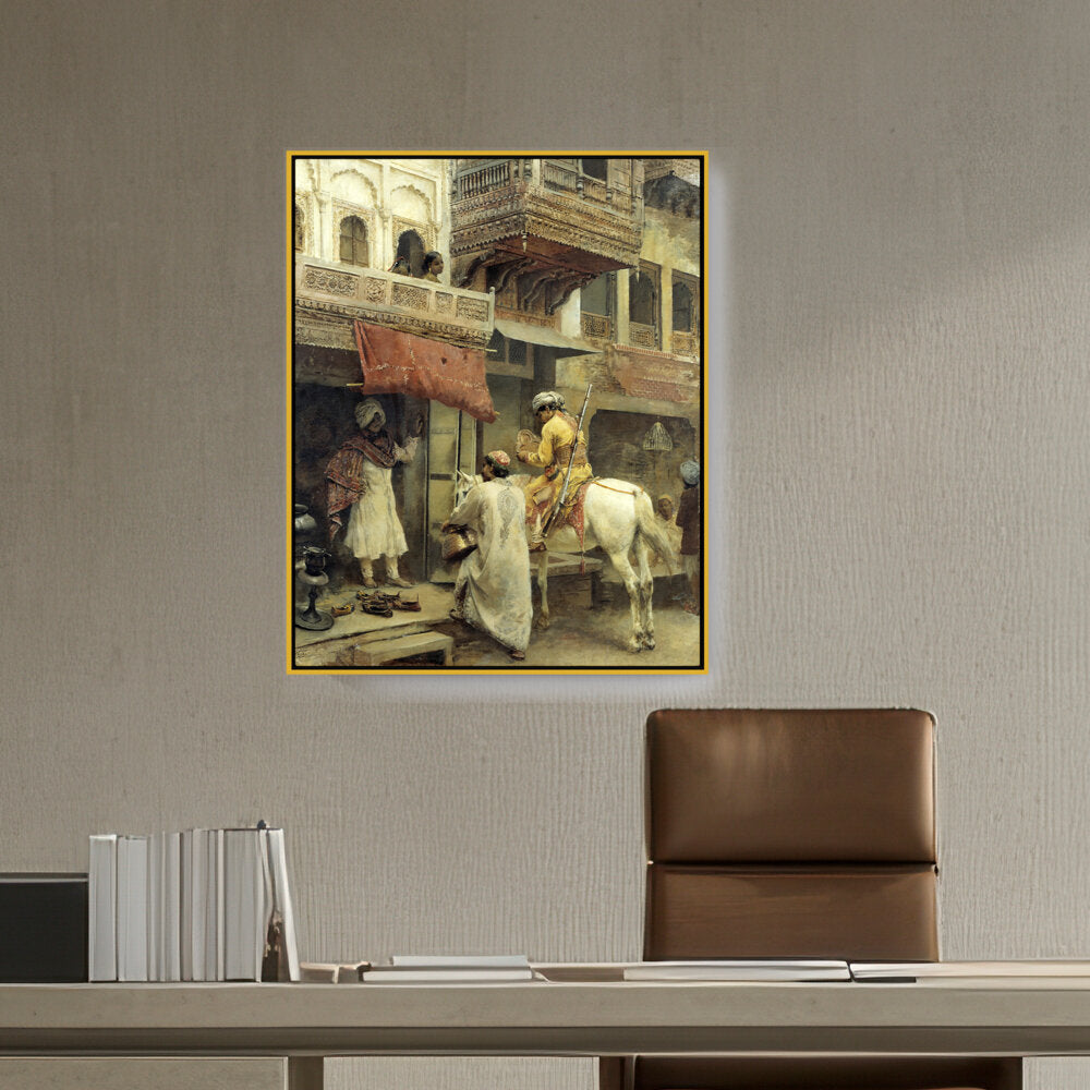 Street Scene In India - FLOATING FRAME