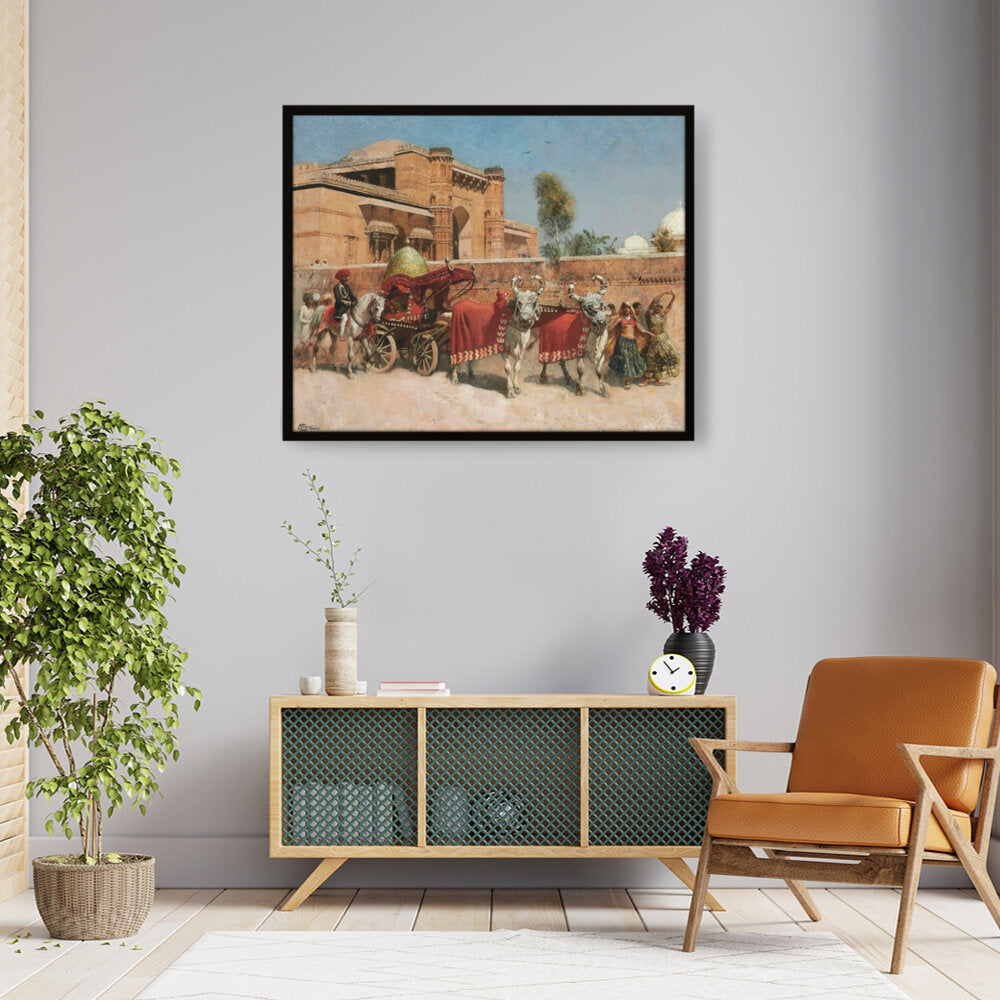 A Wedding Procession - Framed Canvas
