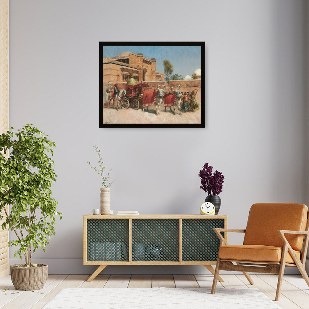 A Wedding Procession - Framed Canvas