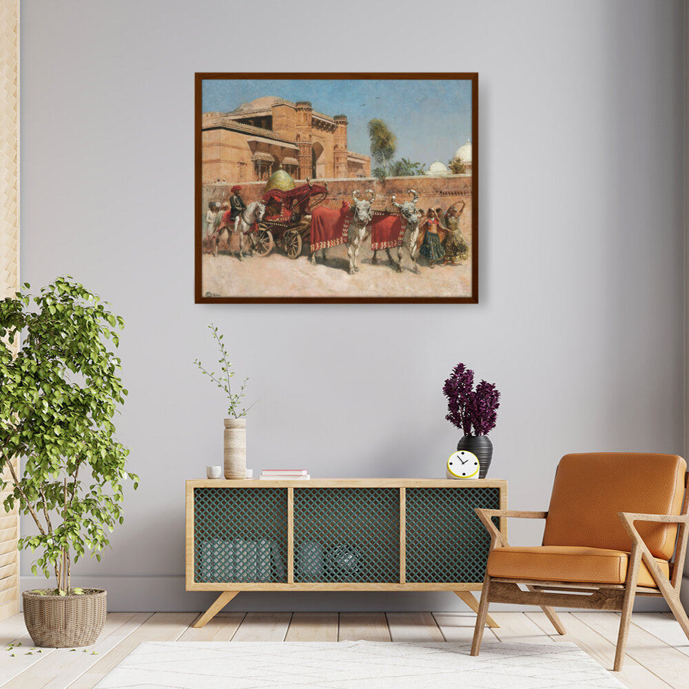A Wedding Procession - Framed Canvas