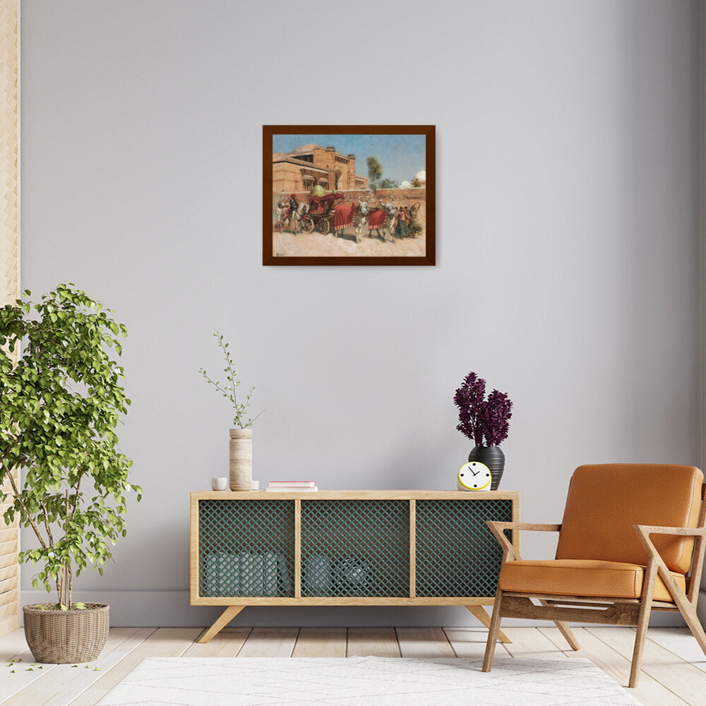 A Wedding Procession - Framed Canvas