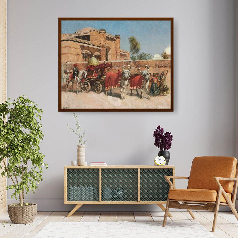 A Wedding Procession - Framed Canvas