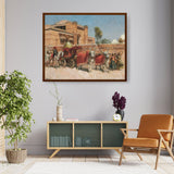 A Wedding Procession - Framed Canvas