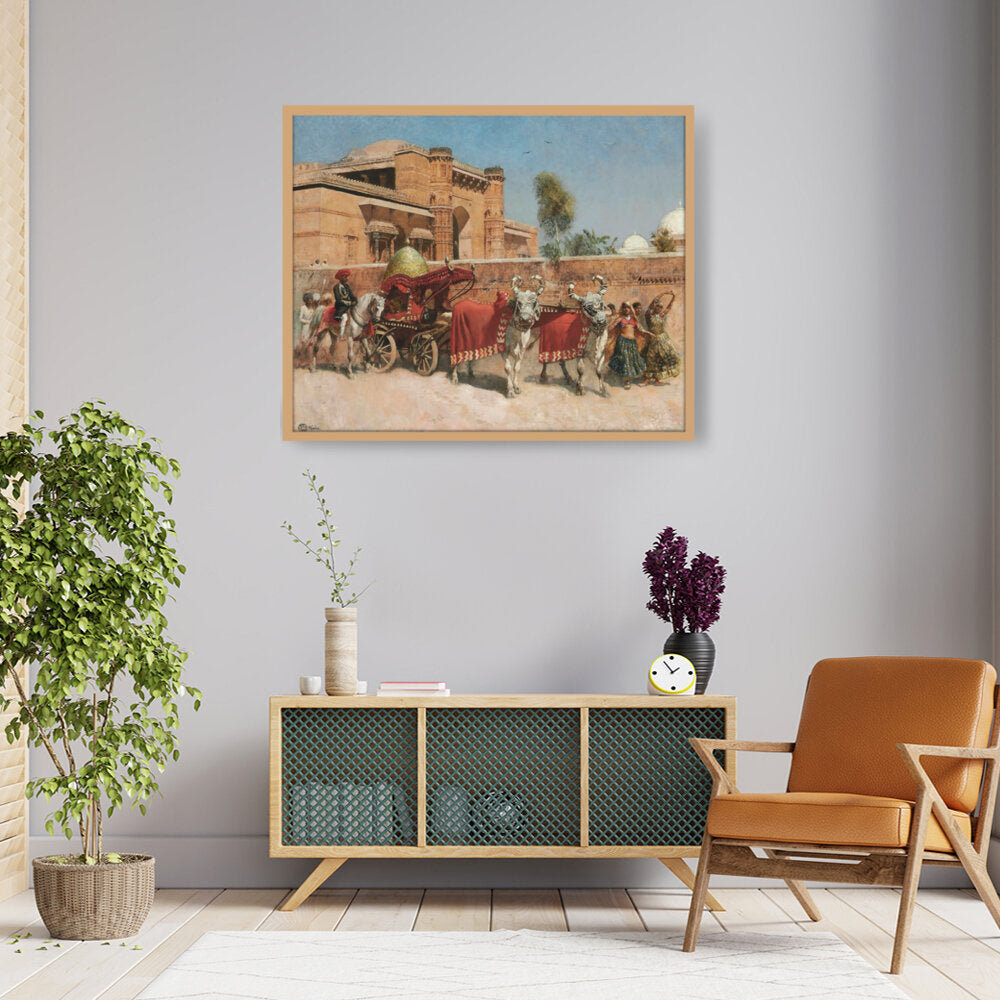 A Wedding Procession - Framed Canvas