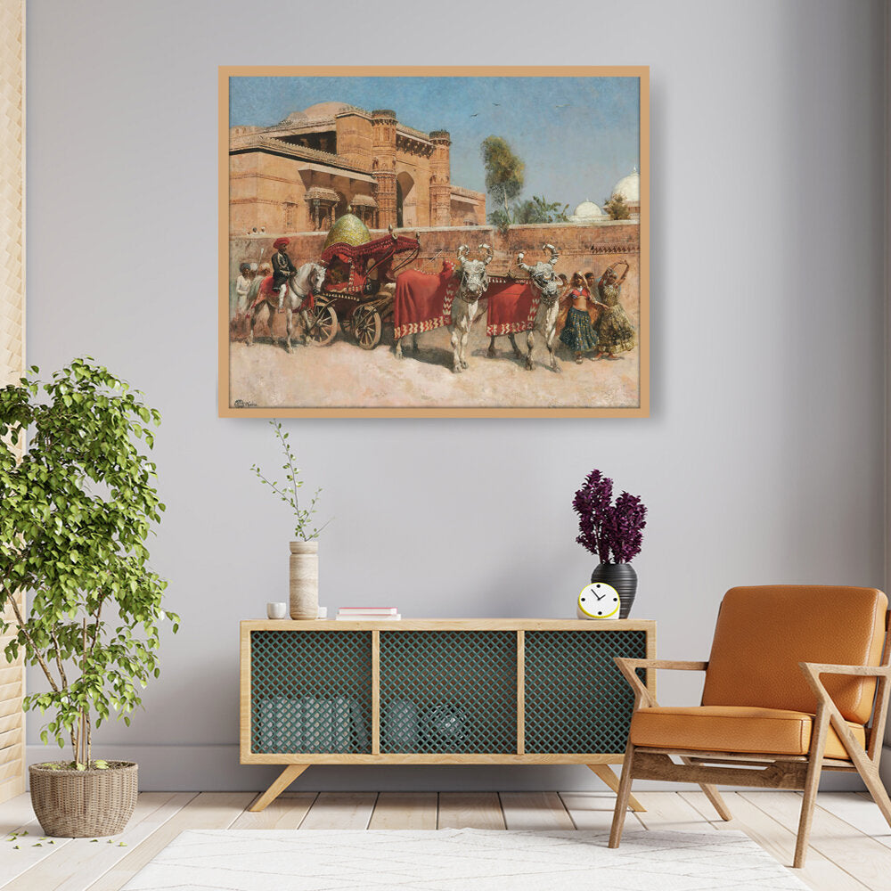 A Wedding Procession - Framed Canvas