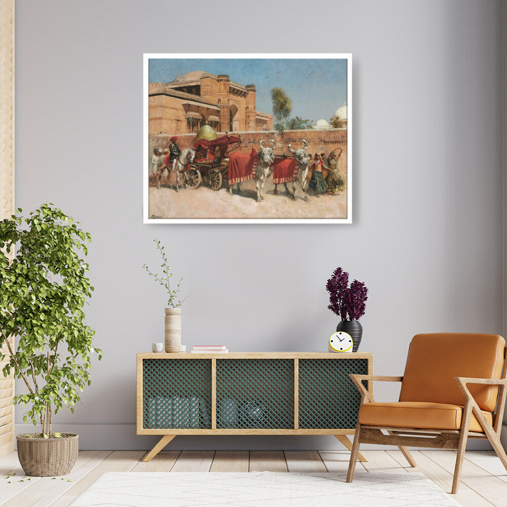 A Wedding Procession - Framed Canvas