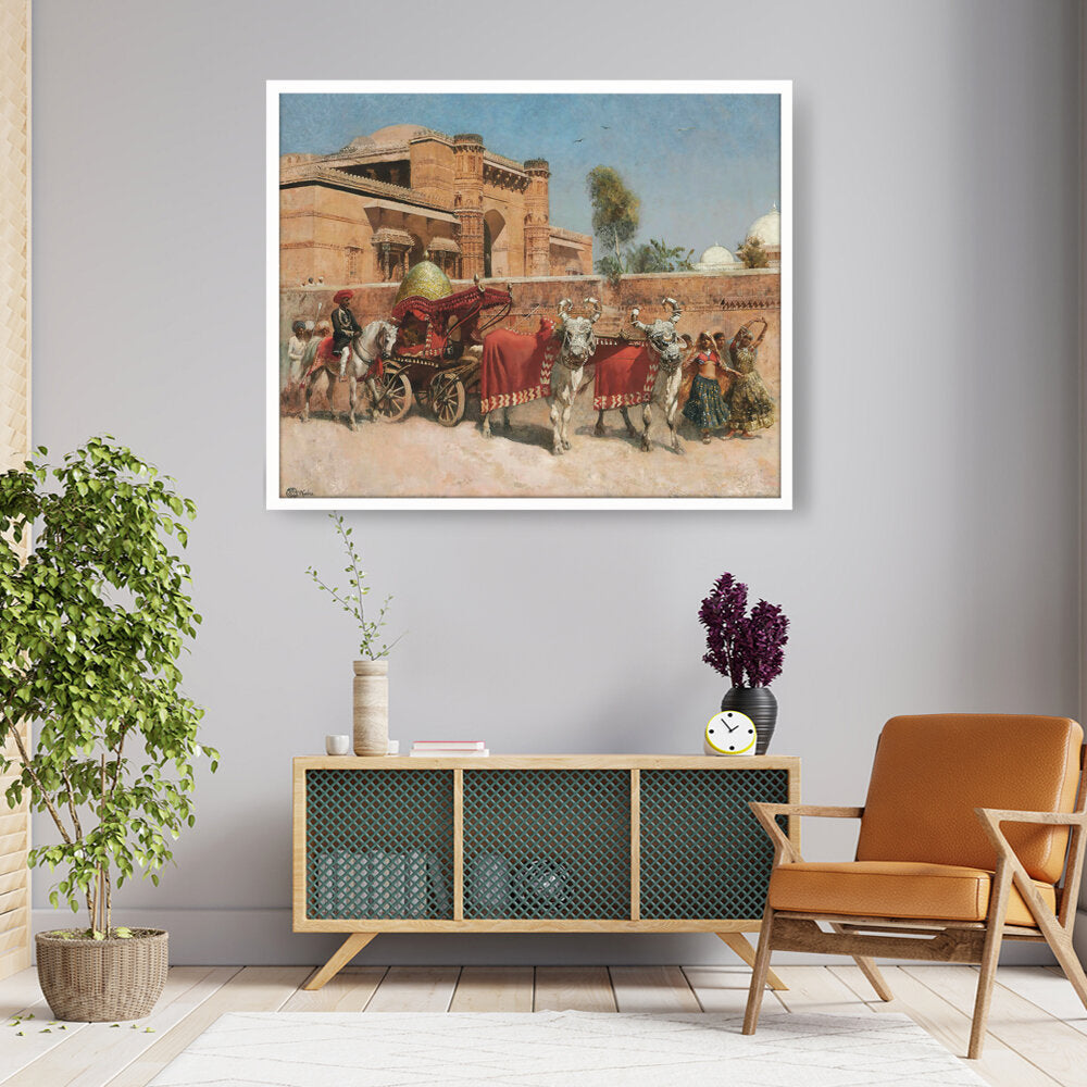 A Wedding Procession - Framed Canvas
