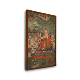 Lama Engaged In Ritual - Framed Canvas