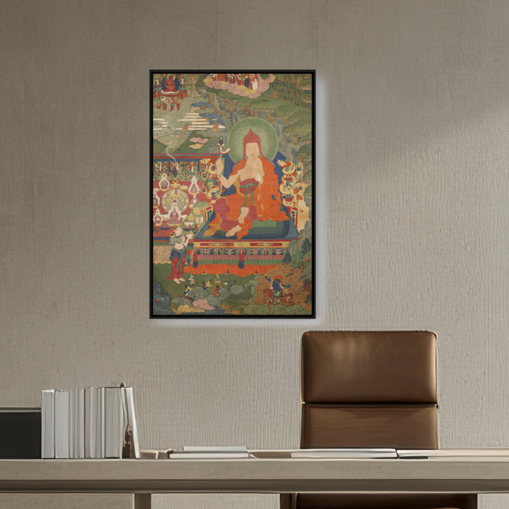 Lama Engaged In Ritual - FLOATING FRAME