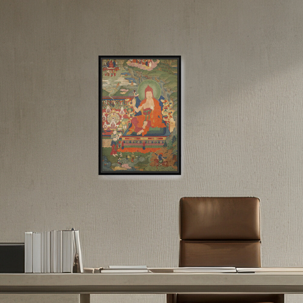 Lama Engaged In Ritual - FLOATING FRAME